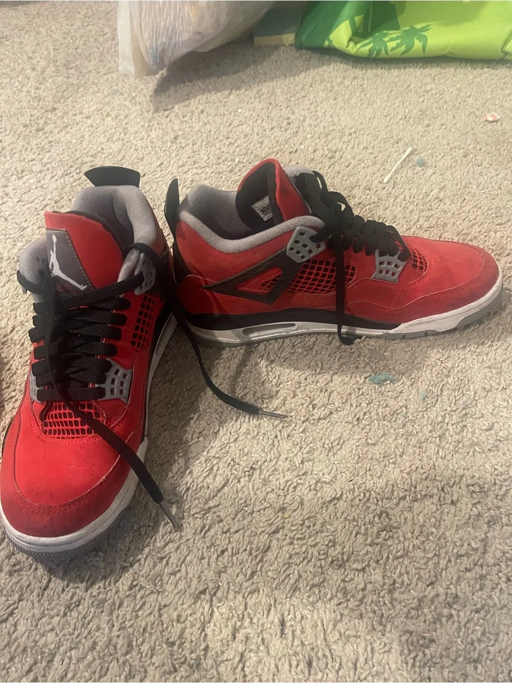 Jordan 4 Toro Bravo Retro Red and Black Sneakers